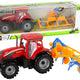Red Tractor With Rake Friction Drive