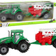 Green Farm Tractor With Red And Green Sprayer Fricative Drive