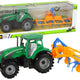 Green Tractor With Orange And Blue Rake Friction Drive