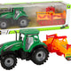 Green Tractor With Orange Cultivator For Kids