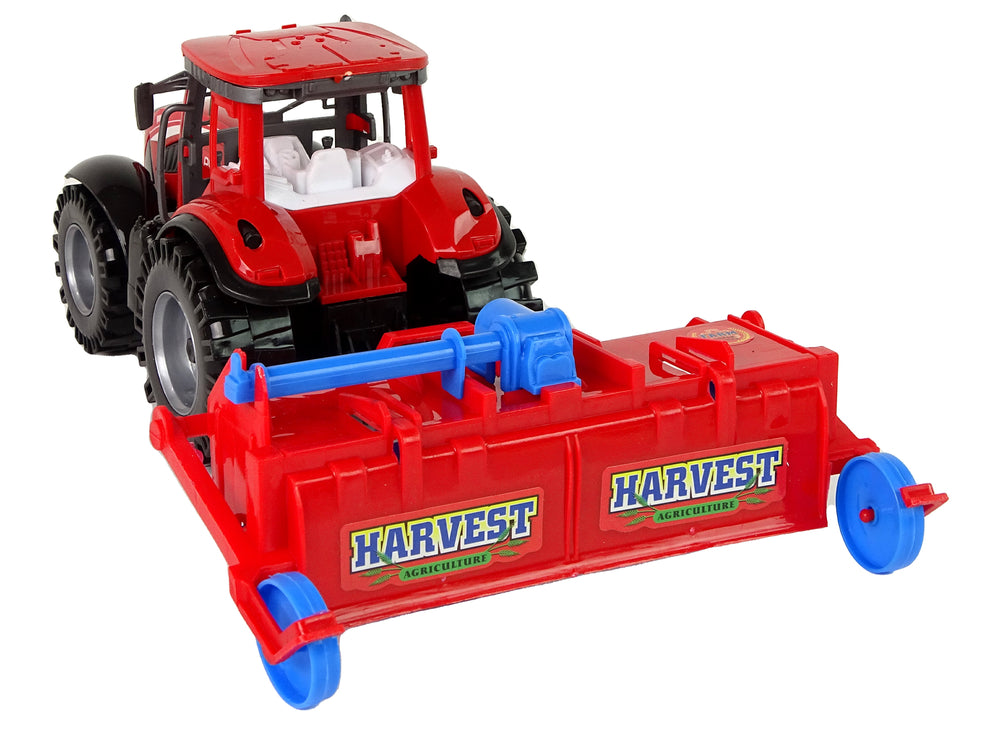 Red Tractor With Plough Friction Drive