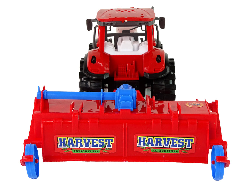 Red Tractor With Plough Friction Drive