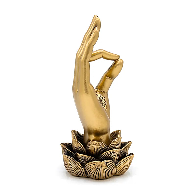 Deco Gyan Mudra Guldfärgad - 11,7x10x21,3 Cm