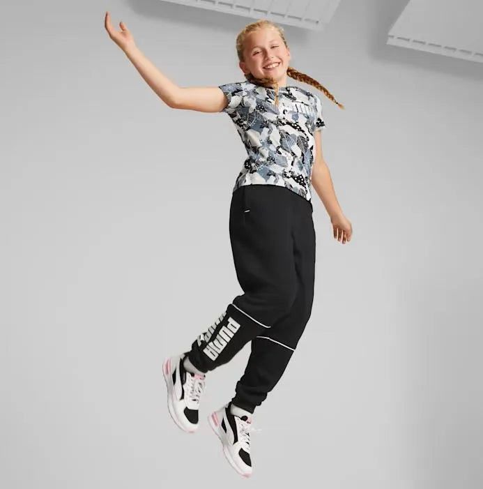 Kinder-Trainingsanzug Puma Power Colorblock Pant Jr Schwarz