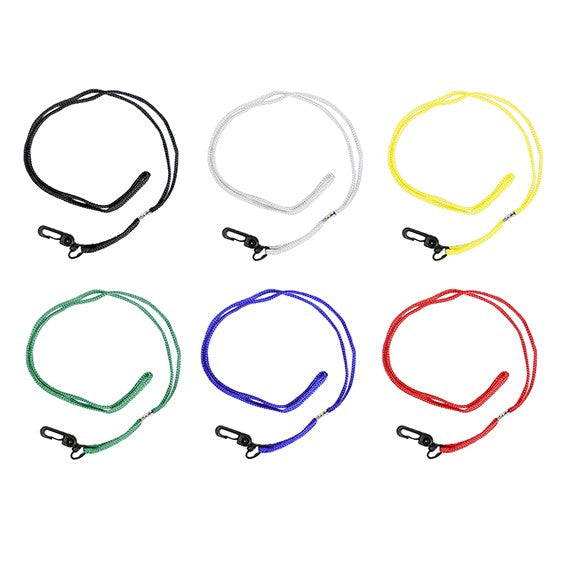 12 Lanyard For Whistle 50 Cm With Grip Pvc Pack Multicolor