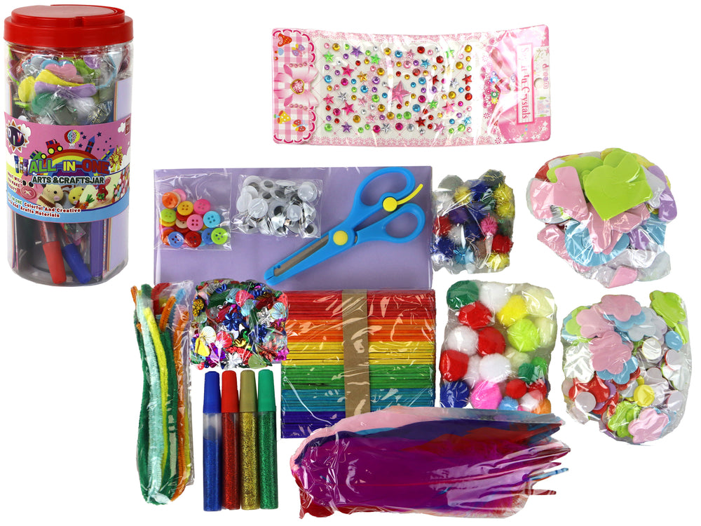 Creative Artistic Set In A Diy Jar