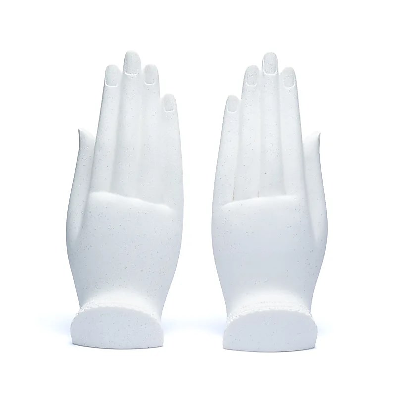 Namaste Mudra Handen Met Boeddha's Wit - 11x21cm