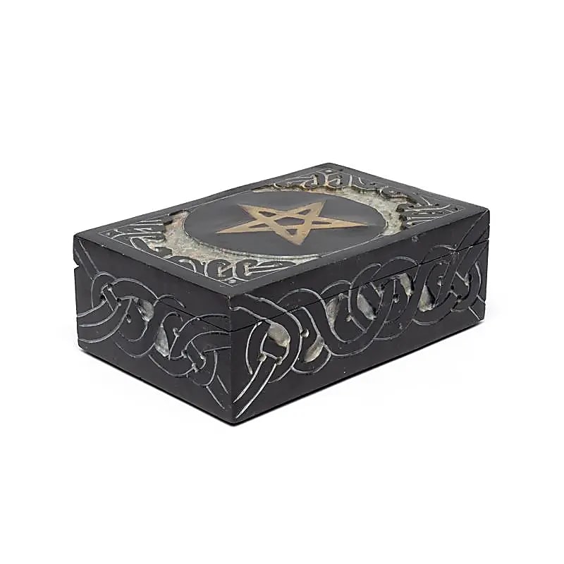 Caja de Tarot Pentáculo Esteatita - 15x10 Cm