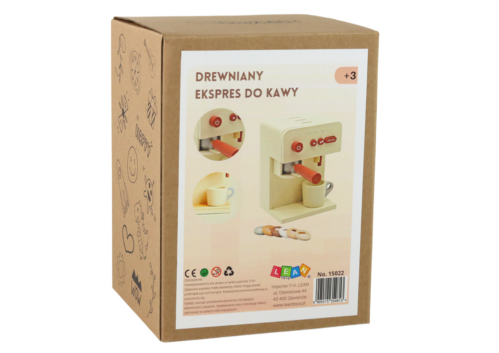 Wooden Coffee Maker Toy Cup