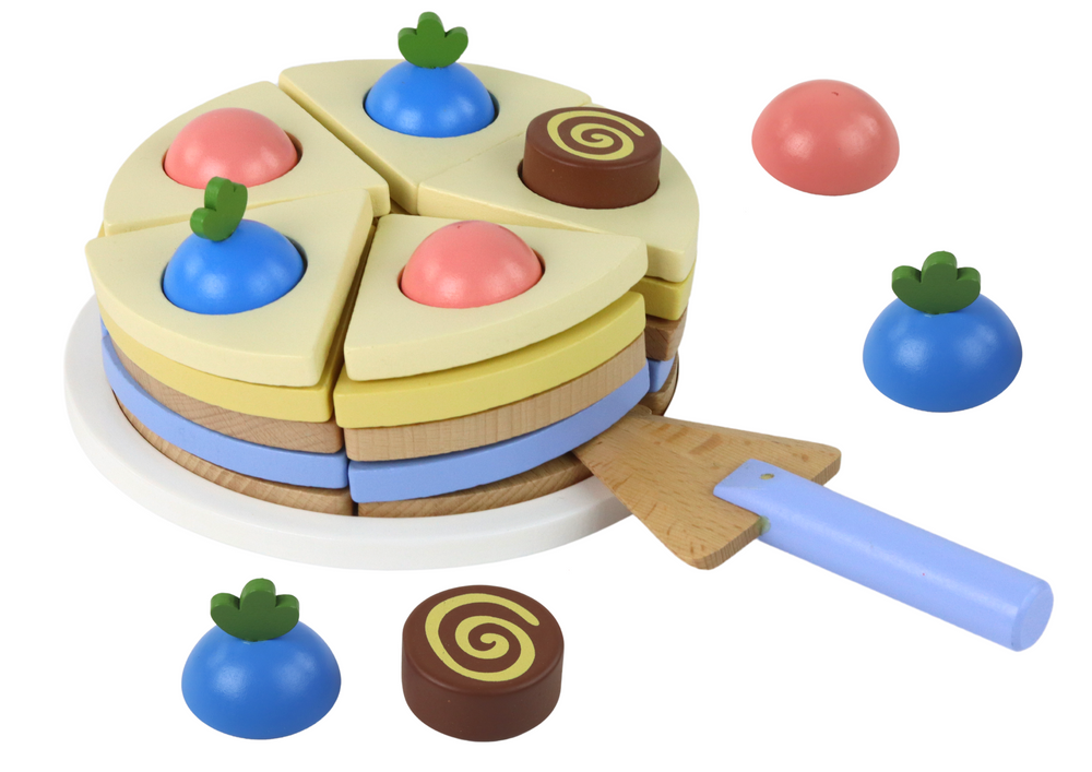 Wooden Cake Cake Pieces 8 Pieces.
