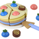 Wooden Cake Cake Pieces 8 Pieces.