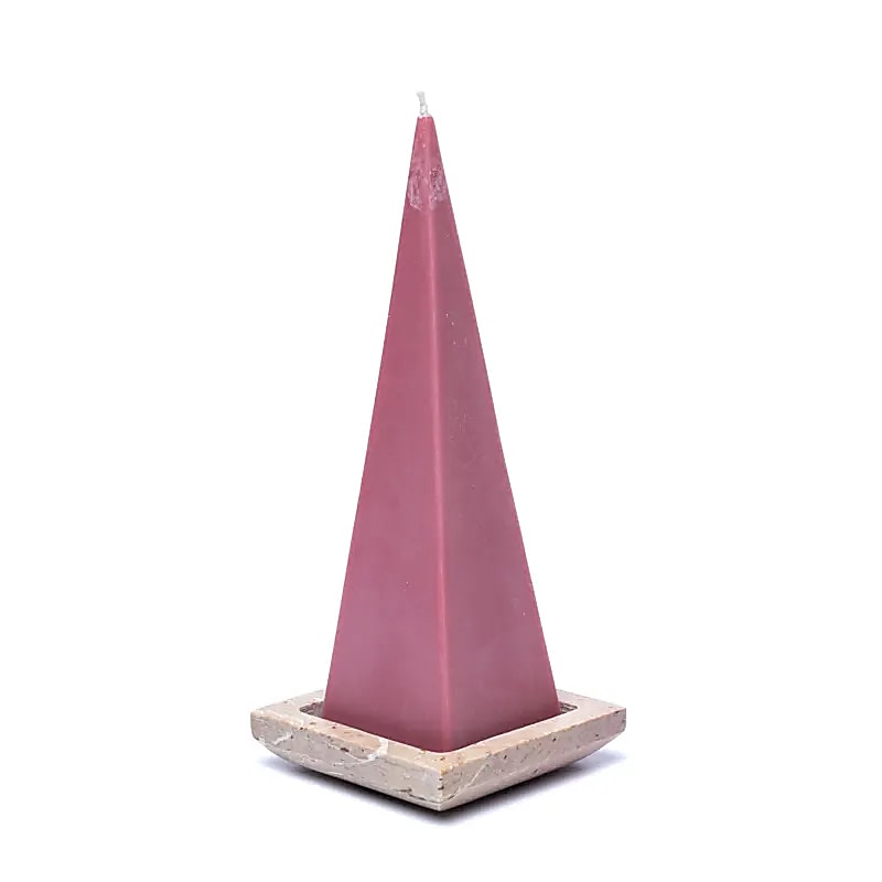 Plateau / Base De Bougie Carré En Pierre De Savon Beige - 9x9cm Paquet De 2 Pcs