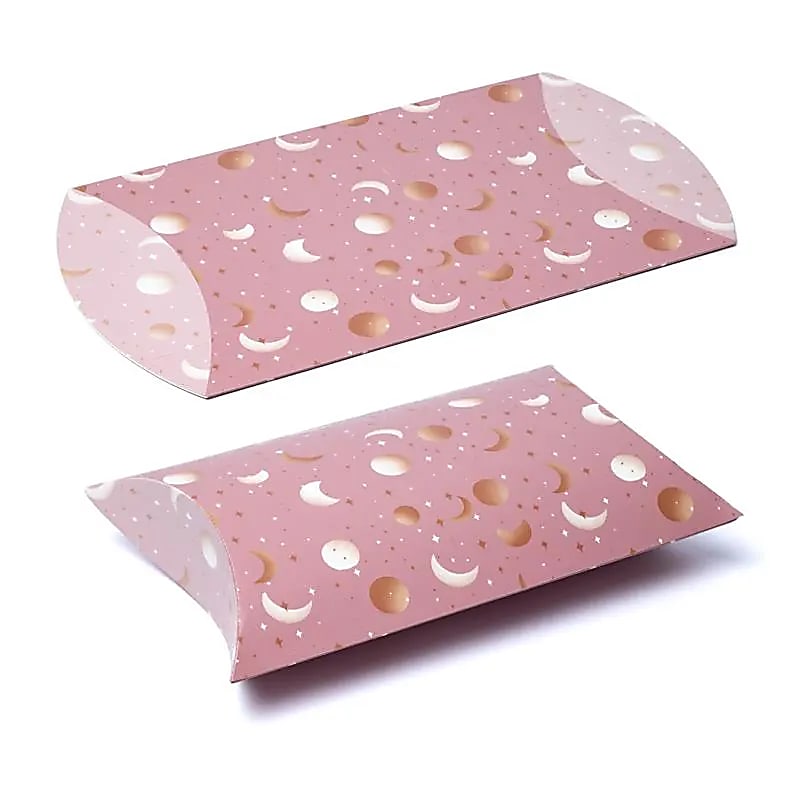 Kussendoos L Roze Maan en Sterren --pakket van 10 stuks - 23,5x20,3cm