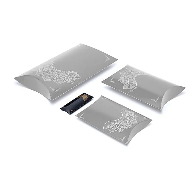 Párnadoboz S fekete arany Mandala virág -- 20 db-os csomag - 12x6cm