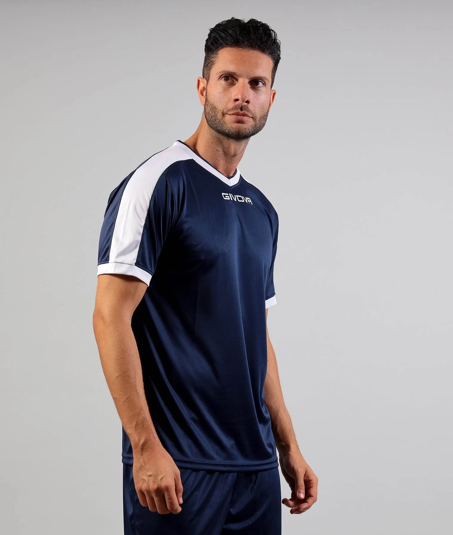 Sport-T-Shirt Givova Revolution Blau-Weiß Blau