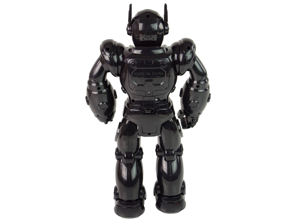 Interactive Robot Walks Sound Lights Black