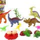 Set Dinosaurierfiguren mit Zubehör, 15-teilig