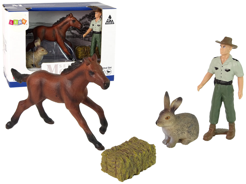 Állatfigurák halmaza Horse Hare Farmer