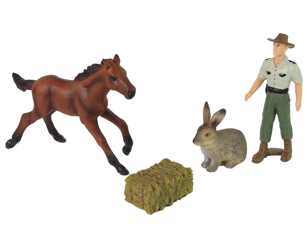 Állatfigurák halmaza Horse Hare Farmer