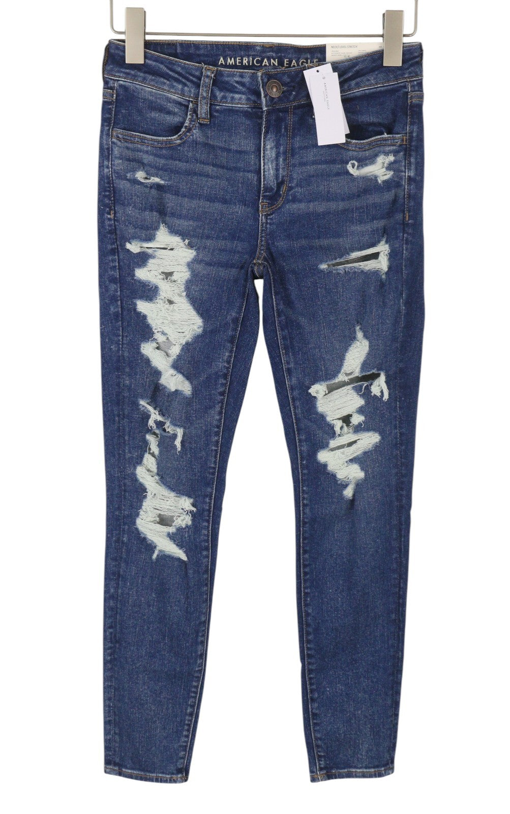 American Eagle Outfitters Jegging Women Jeansblue Distress Ripped Skinny