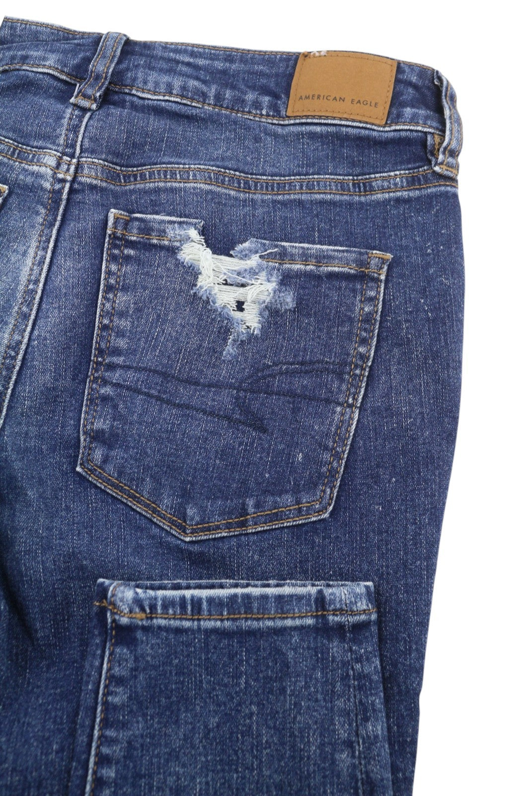 American Eagle Outfitters Jegging Women Jeansblue Distress Ripped Skinny