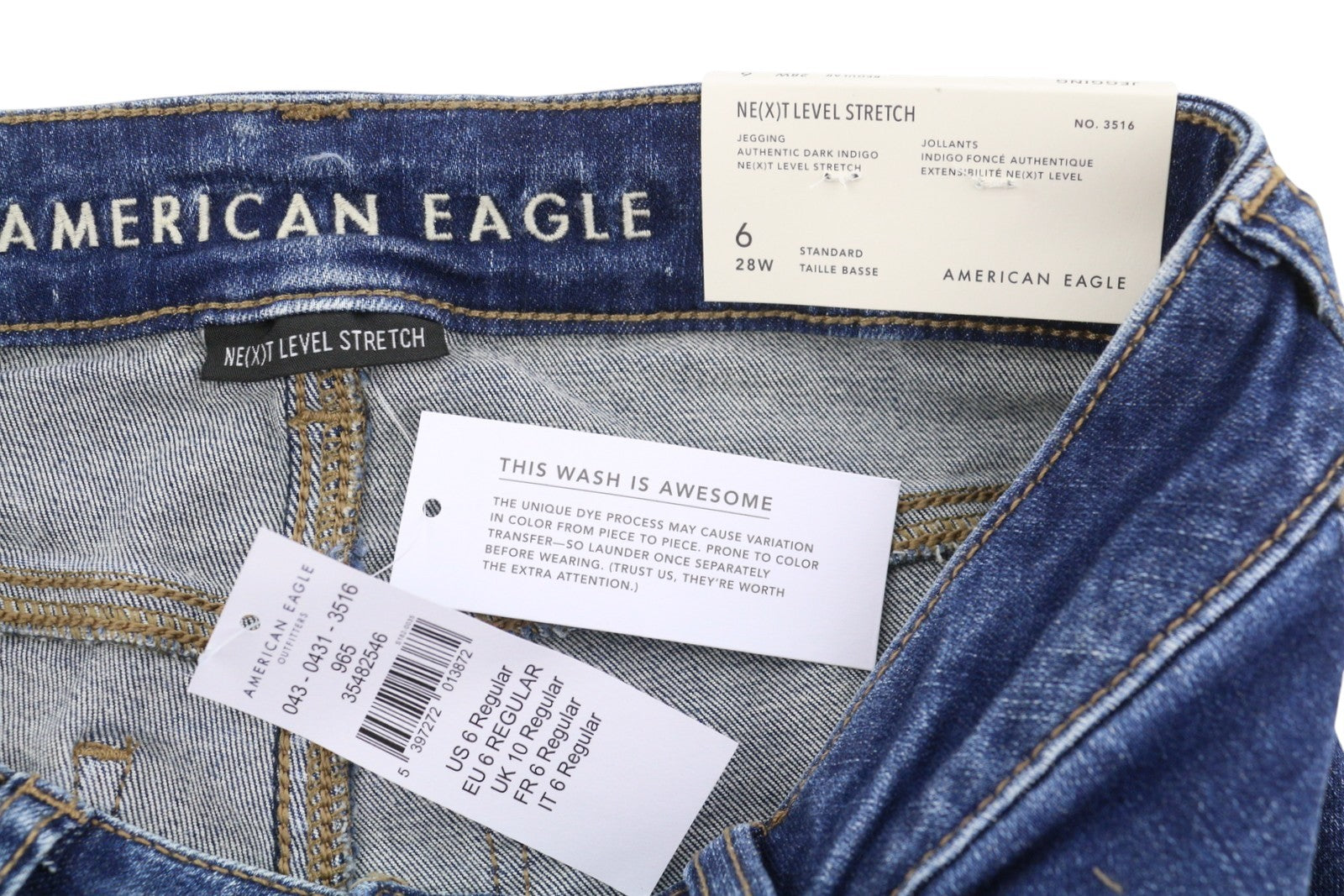 American Eagle Outfitters Jegging Women Jeansblue Distress Ripped Skinny