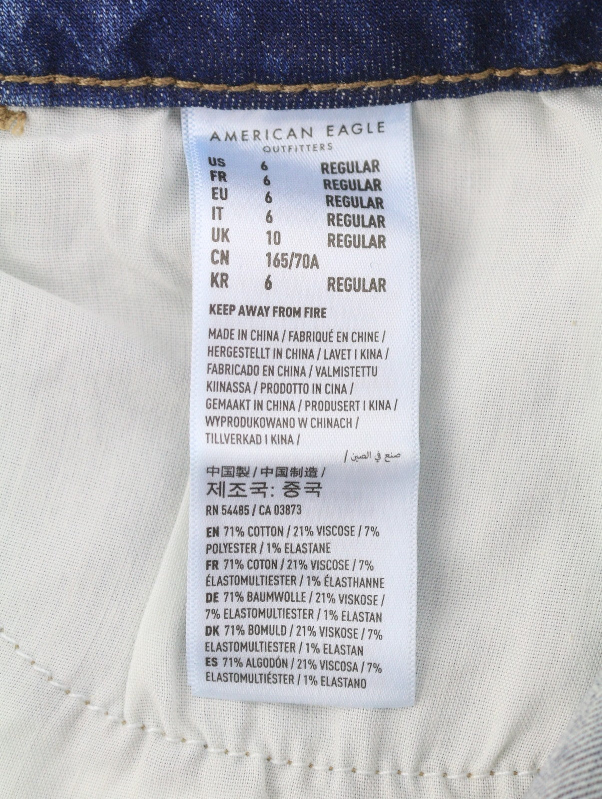 American Eagle Outfitters Jegging Women Jeansblue Distress Ripped Skinny