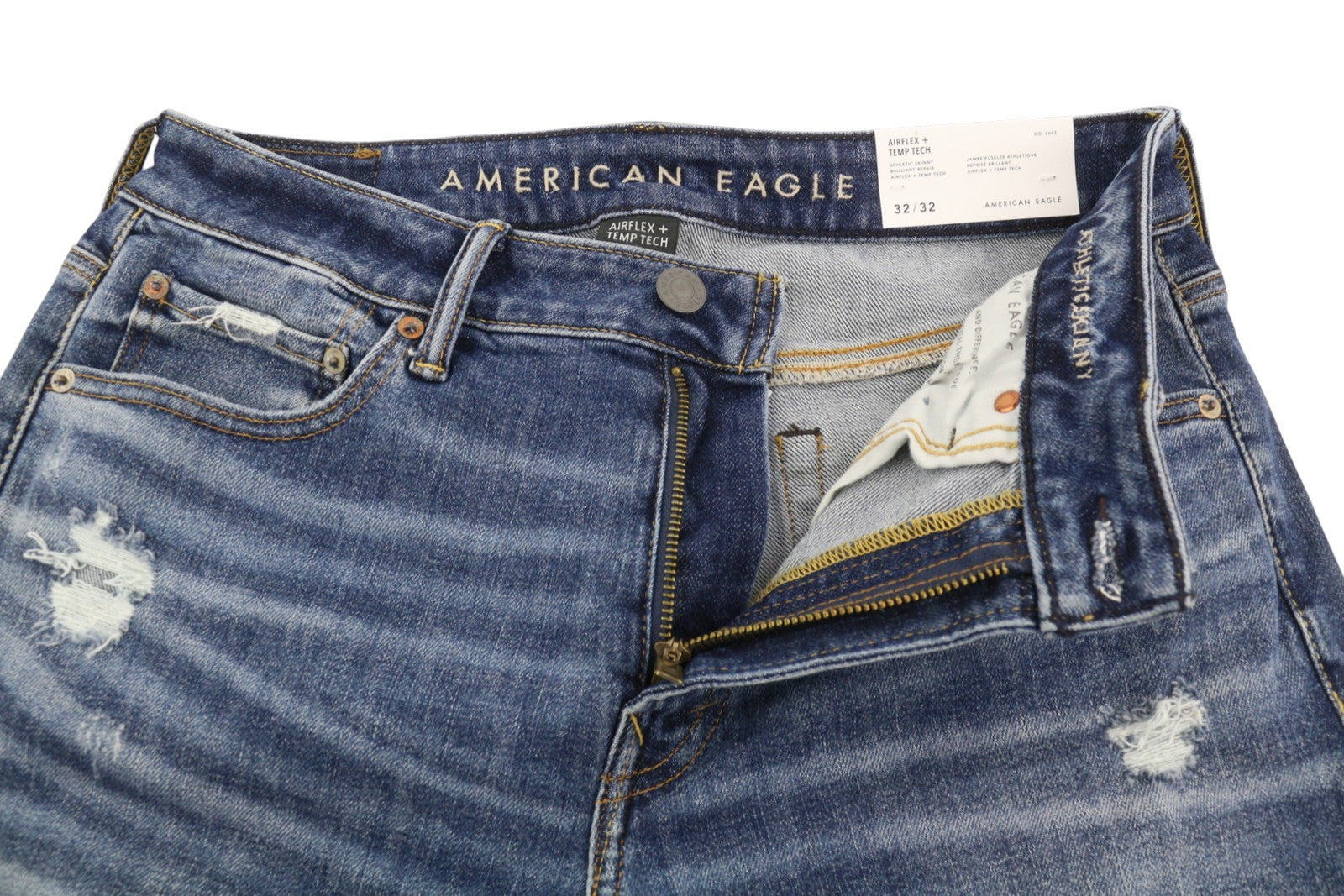 American Eagle Outfitters Airflex+temp Tech Men Jeansdistress Skinny