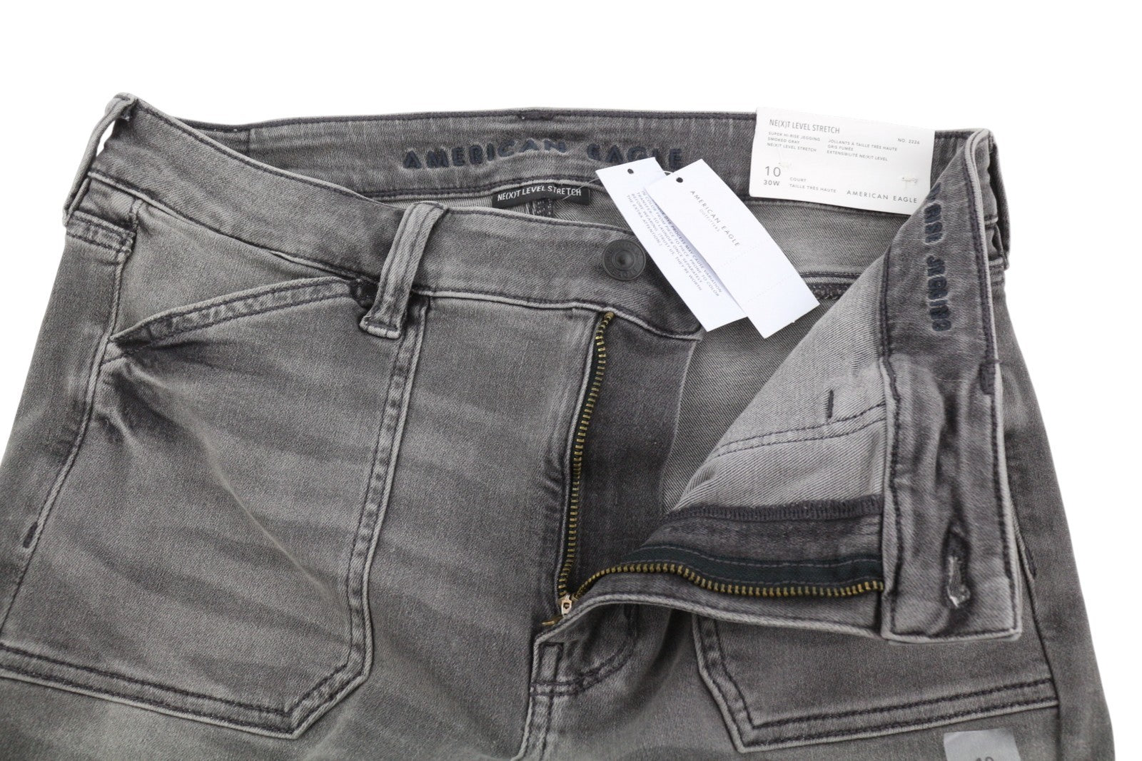 American Eagle Outfitters Jegging Taille Haute Femme Jeansfumé Gris