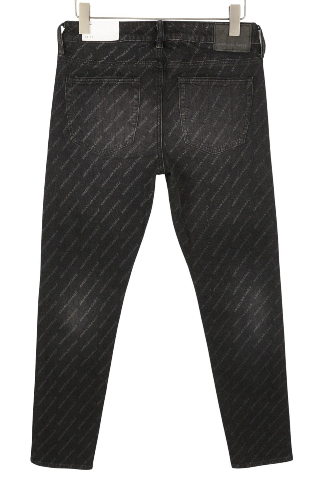 American Eagle Outfitters Skinny zwarte wassing herenjeanslogo all-over