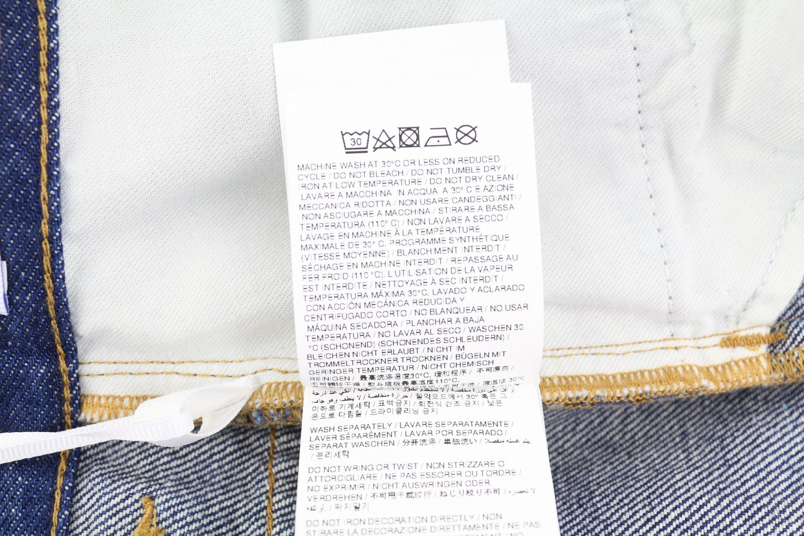 Vaqueros Meteor Denim Off-white Mujer Azul Bragueta De Botones Recortados Rrp765