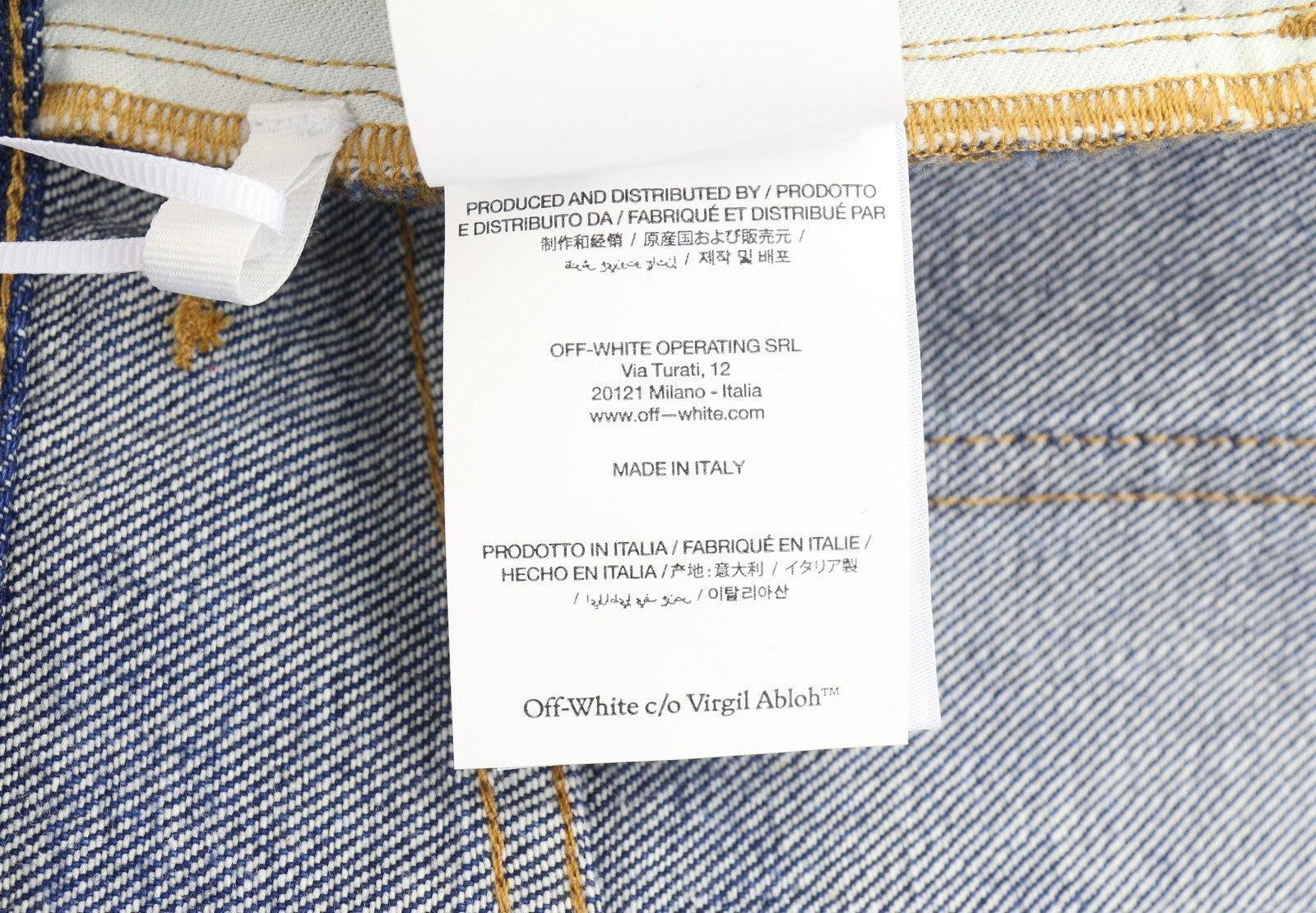 Vaqueros Meteor Denim Off-white Mujer Azul Bragueta De Botones Recortados Rrp765