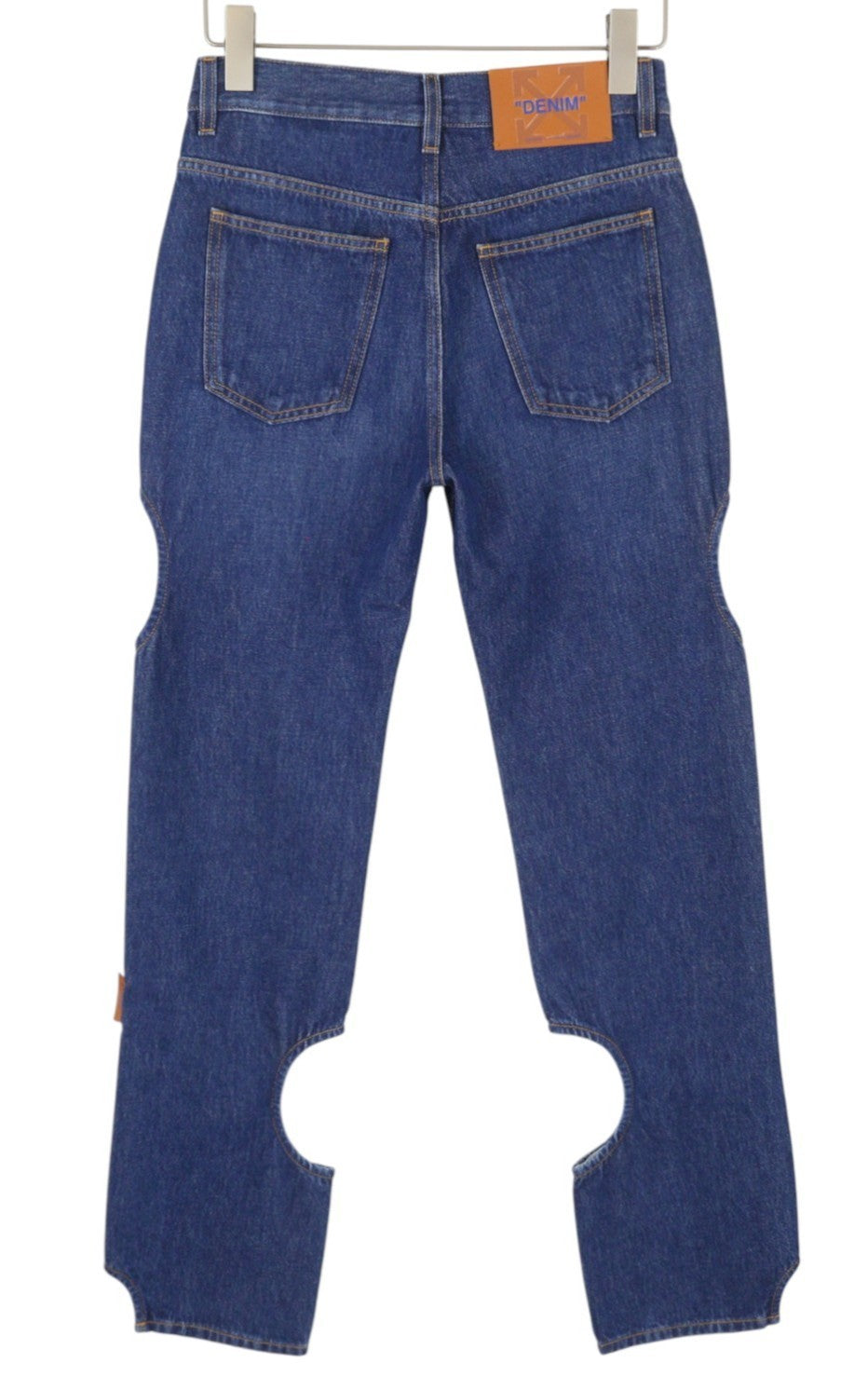 Vaqueros Meteor Denim Off-white Mujer Azul Bragueta De Botones Recortados Rrp765