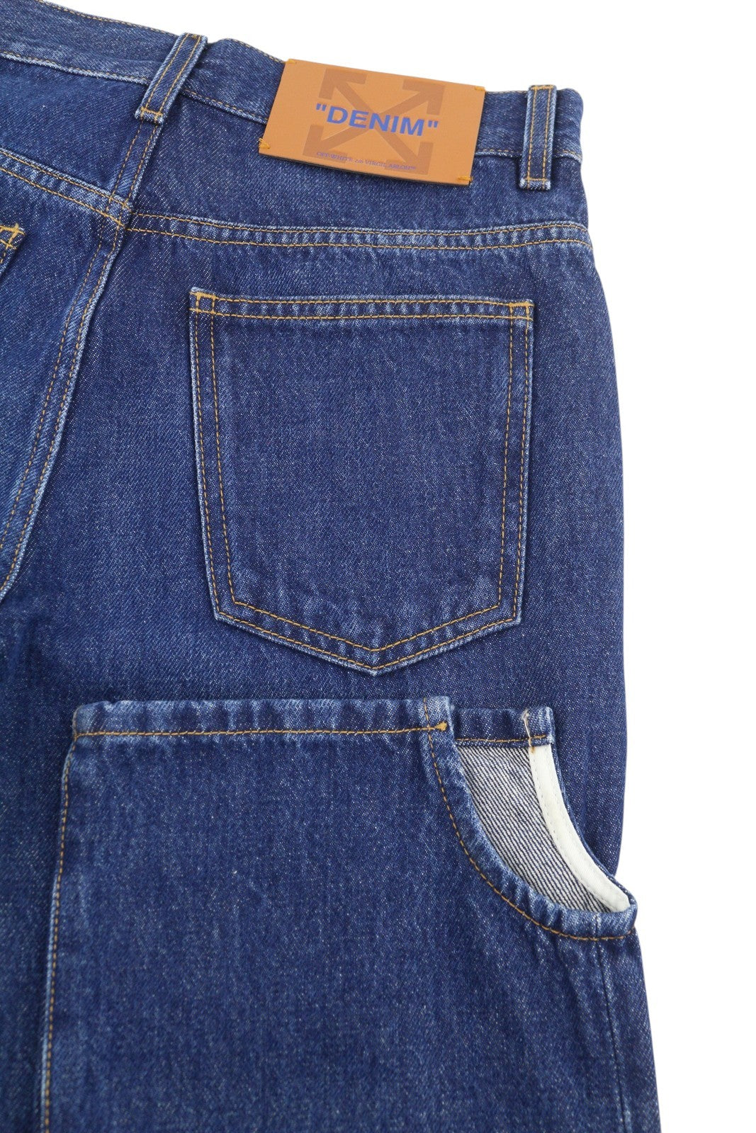 Vaqueros Meteor Denim Off-white Mujer Azul Bragueta De Botones Recortados Rrp765