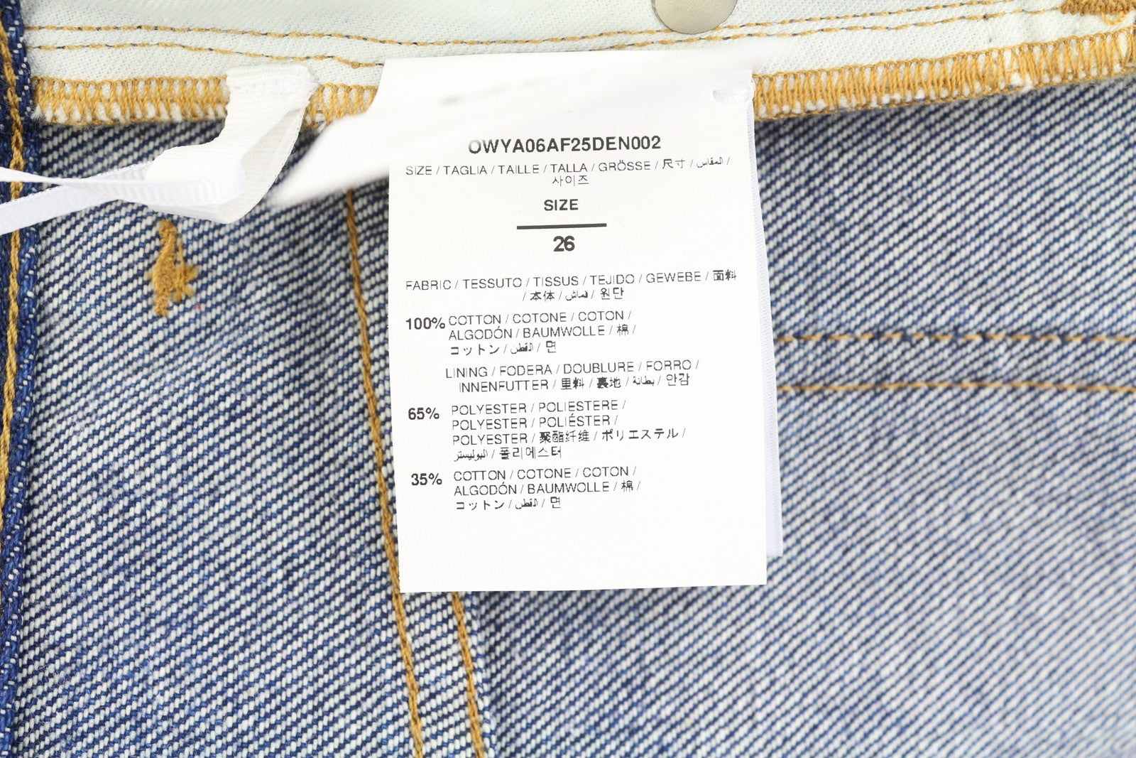 Vaqueros Meteor Denim Off-white Mujer Azul Bragueta De Botones Recortados Rrp765