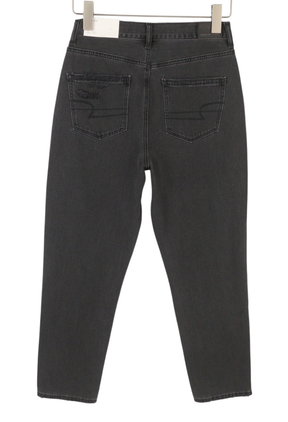 American Eagle Outfitters Mom Black Blaze Women Jeansblack Distress Ripped
