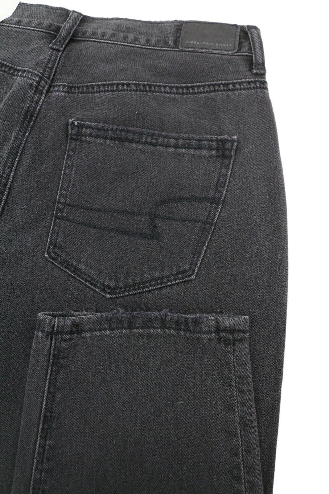 American Eagle Outfitters Mom Black Blaze Women Jeansblack Distress Ripped