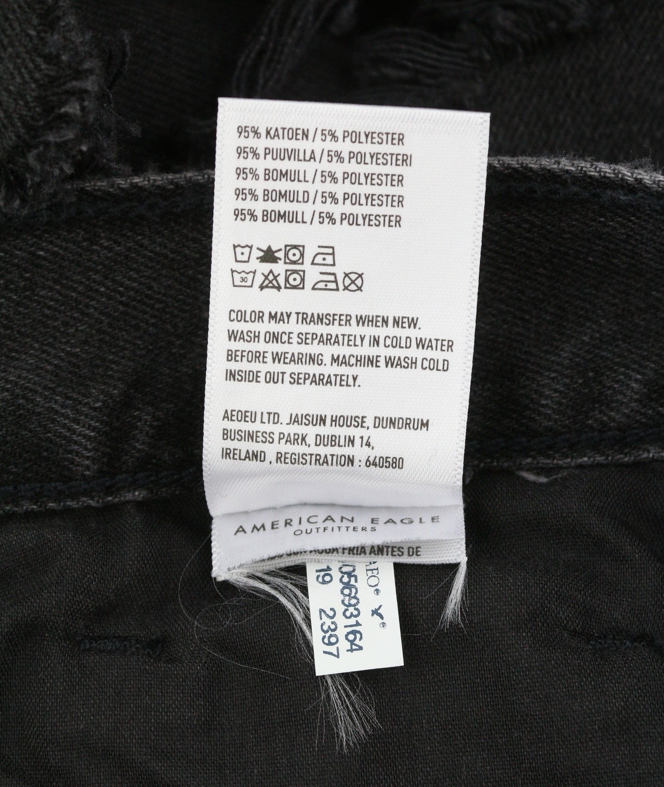 American Eagle Outfitters Mom Black Blaze Women Jeansblack Distress Ripped