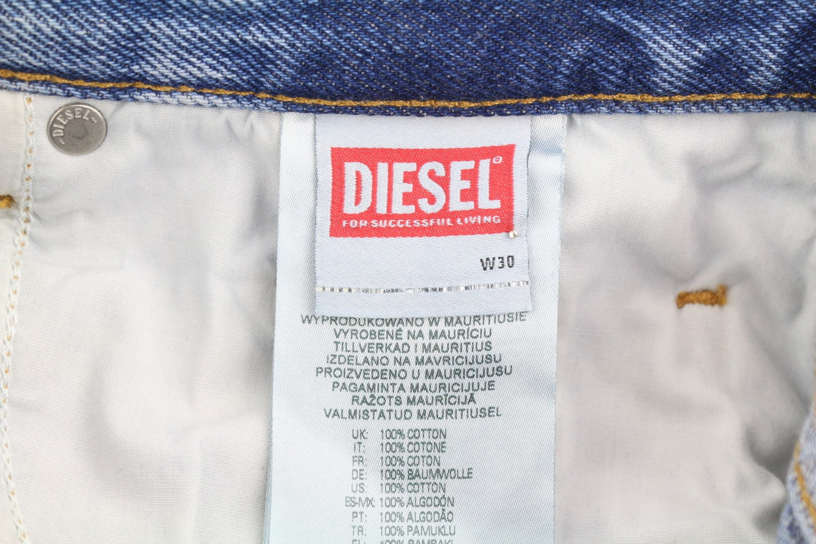 Diesel 2020 D-viker 0gyct Men Jeansblue Faded Regular Fit Straight Leg