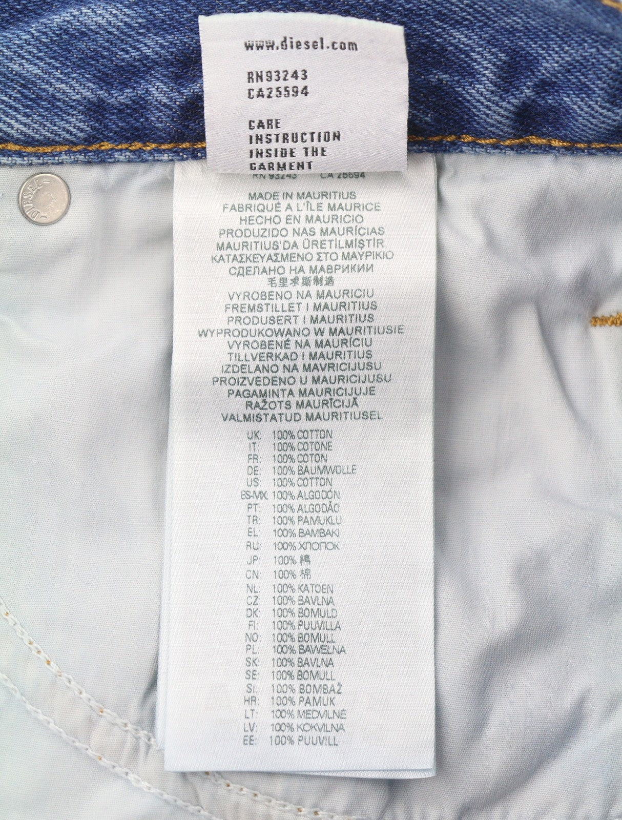 Diesel 2020 D-viker 0gyct Men Jeansblue Faded Regular Fit Straight Leg