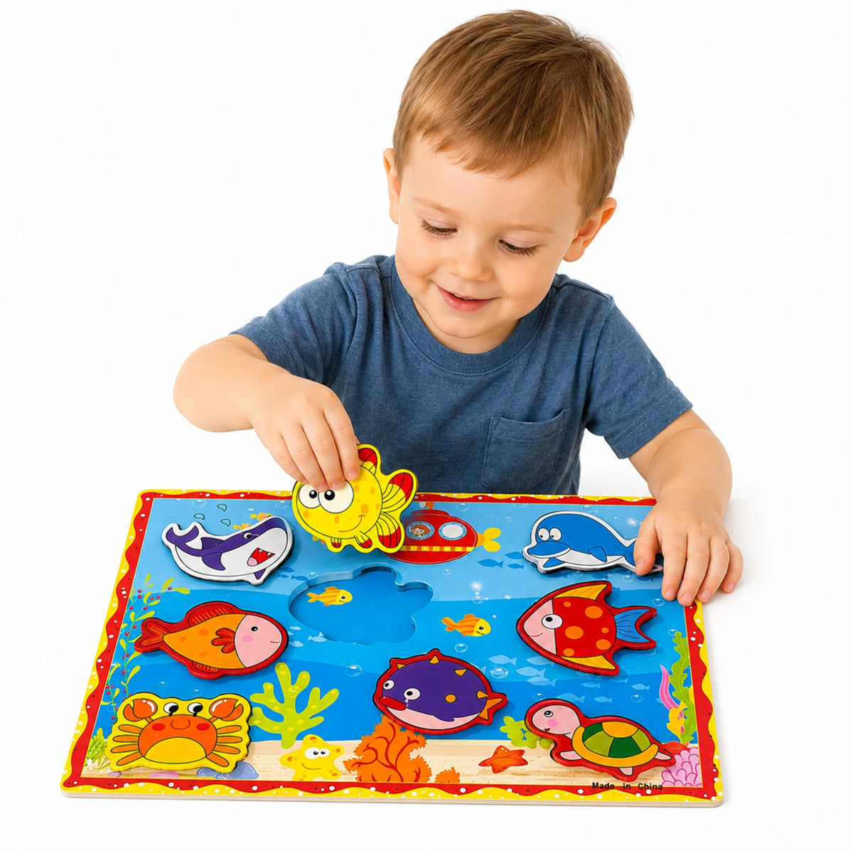 Wooden Fishing Set Colorful Magnet