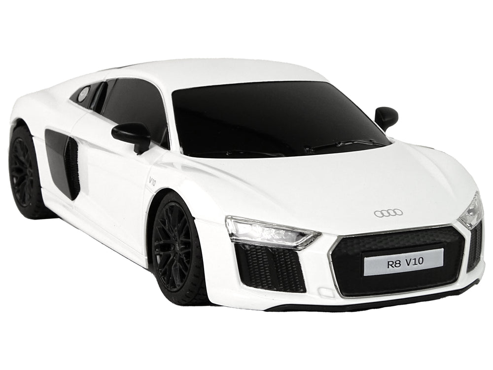 Car Remote Controlled Car Rc Audi R8 Rastar Pilot White 1:24