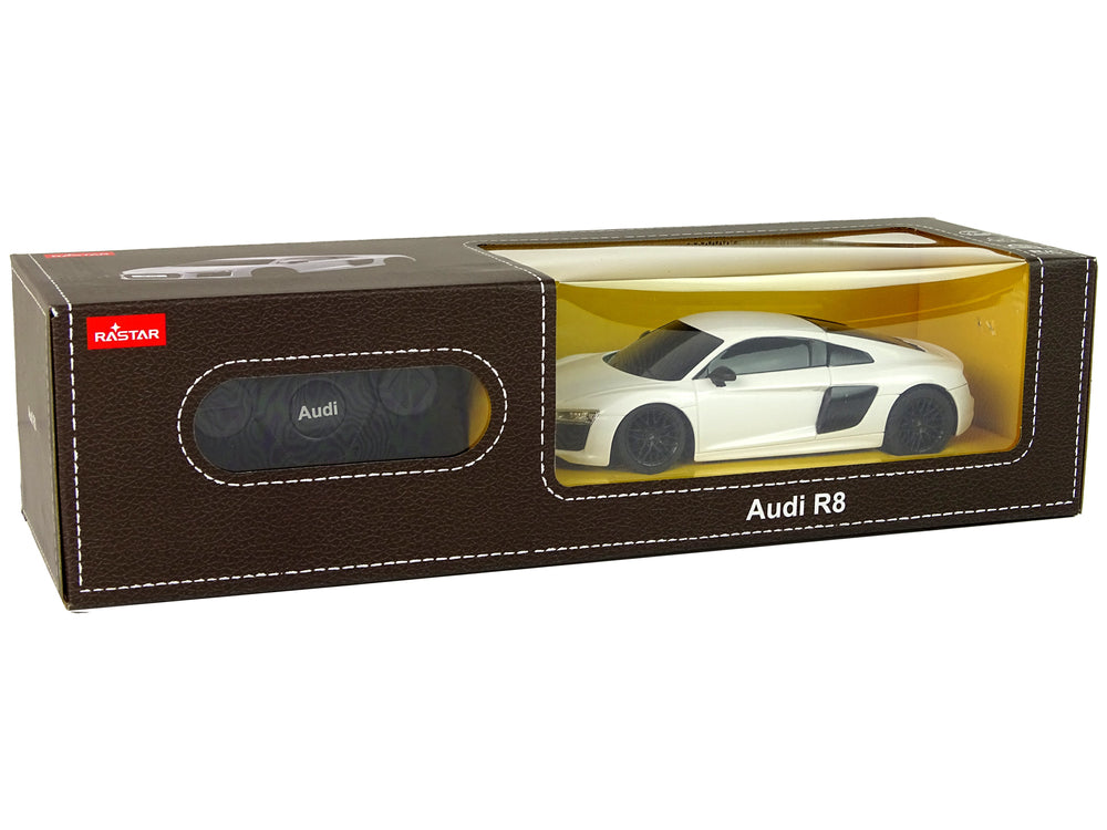 Car Remote Controlled Car Rc Audi R8 Rastar Pilot White 1:24