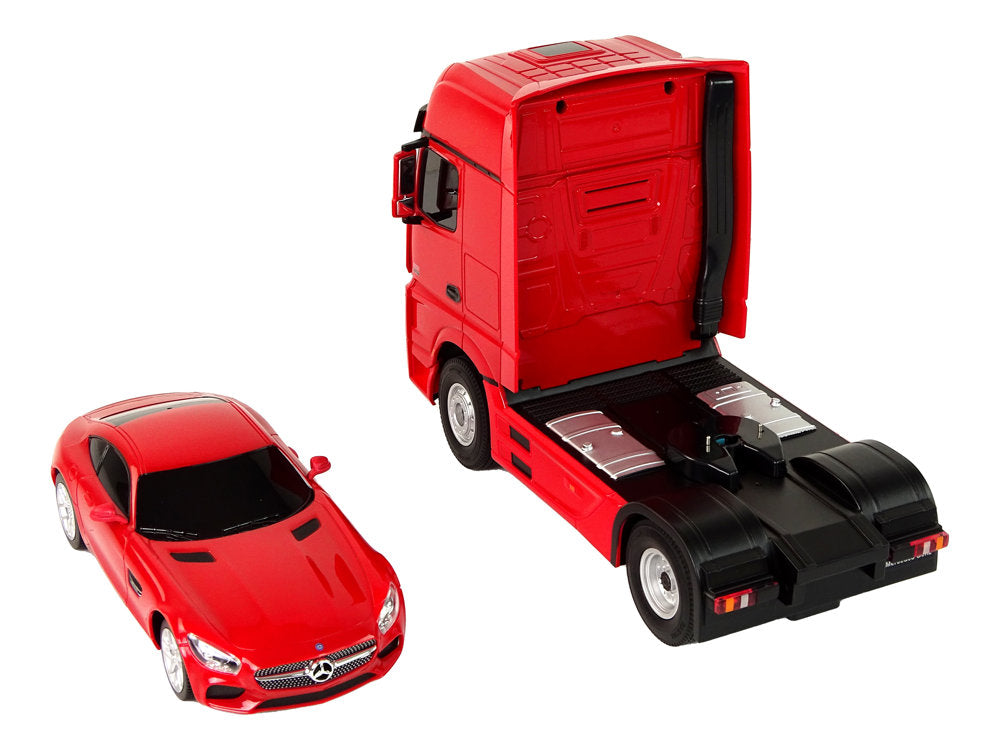 Tow Truck R/c Mercedes-benz 1:26 Red