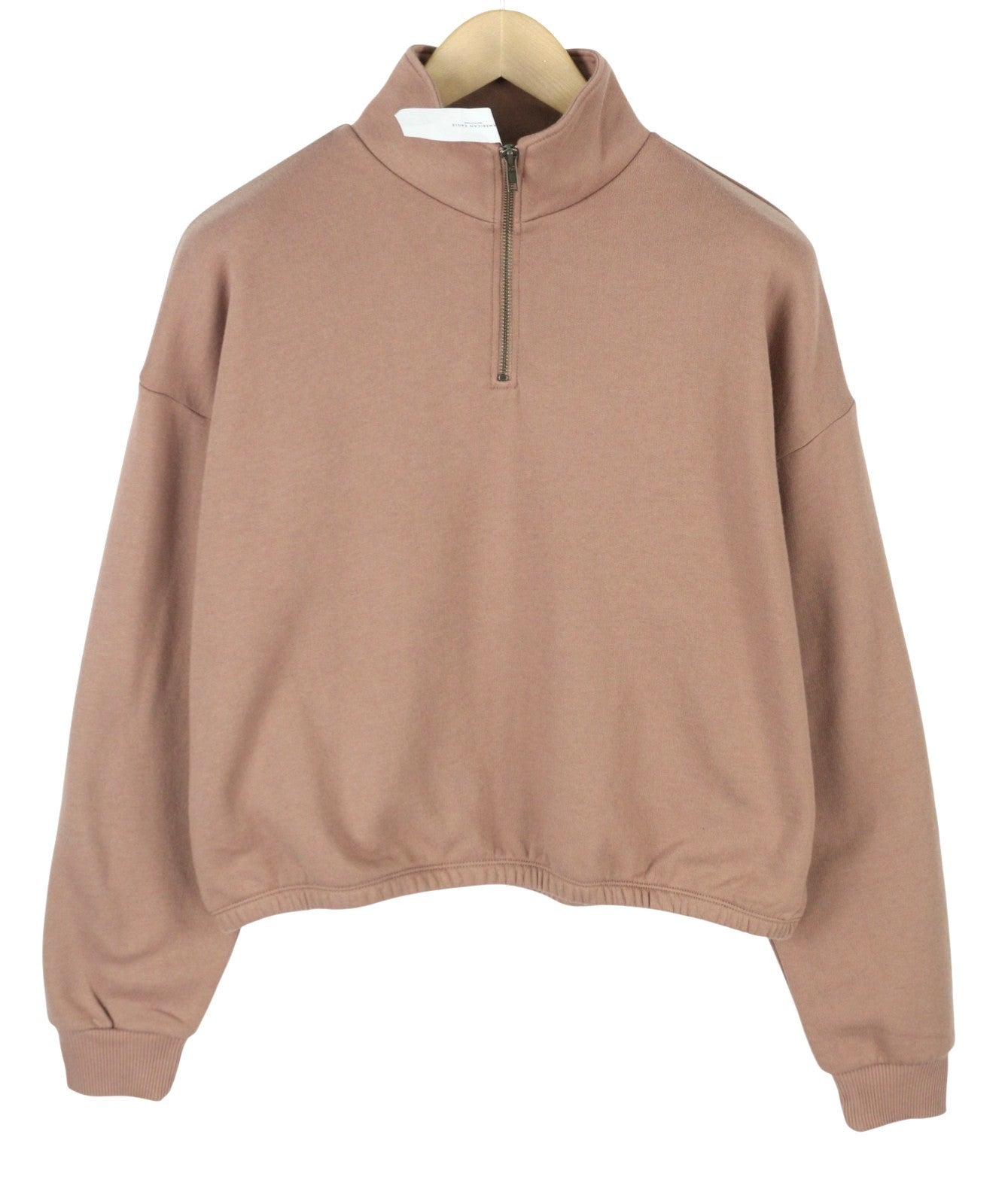 American Eagle Outfitters Women Sweatshirtpink Half Zip Neck Oversized