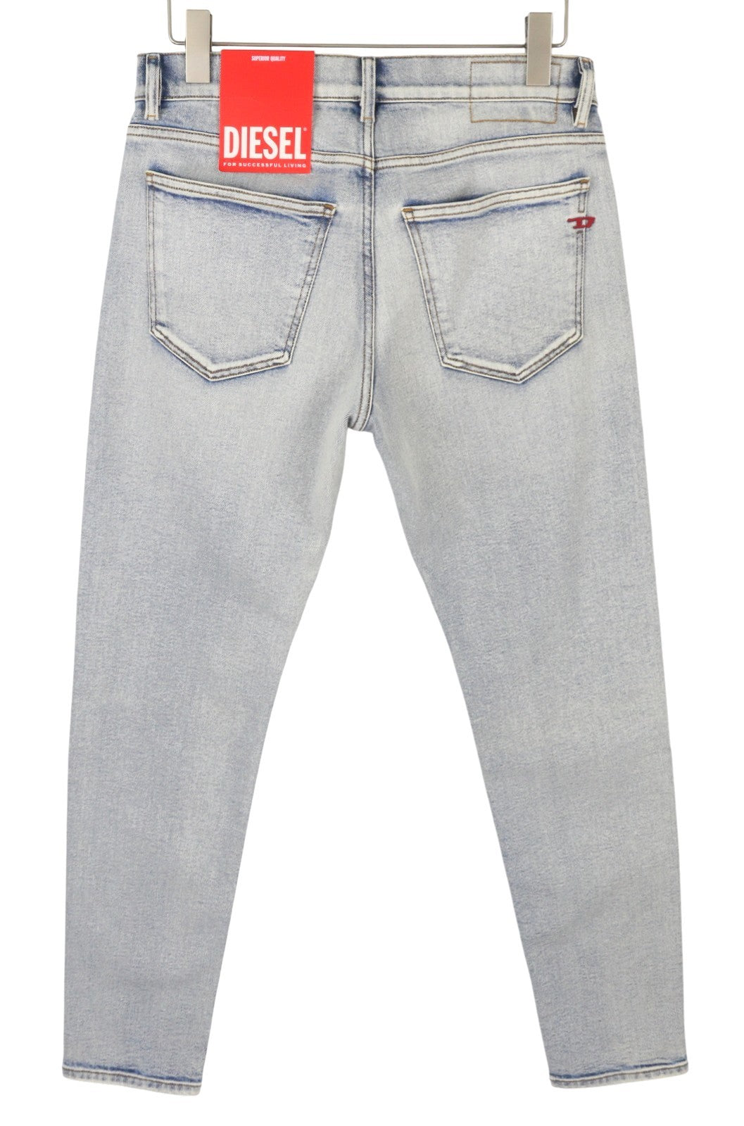 Diesel 2019 D-strukt 09c08l Men Jeansblue Faded Slim Fit Zip Fly Rrp350