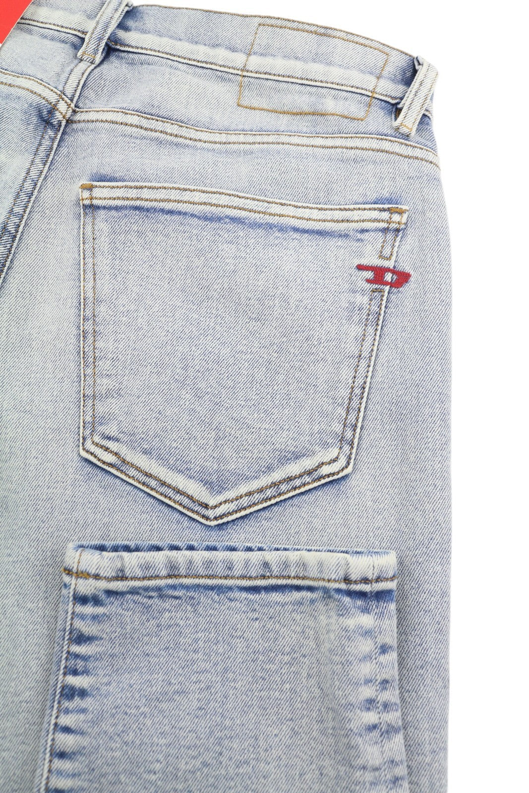 Diesel 2019 D-strukt 09c08l Hommes Jeansbleu Délavé Slim Fit Zip Fly Rrp350