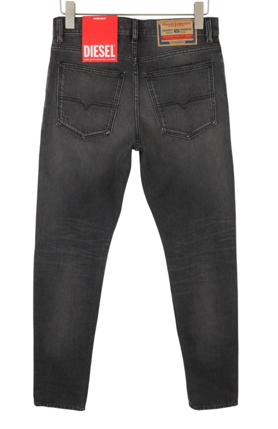 Diesel 1995 D-sark 09g19 Men Jeansgrey Faded Distress Slim Rrp225