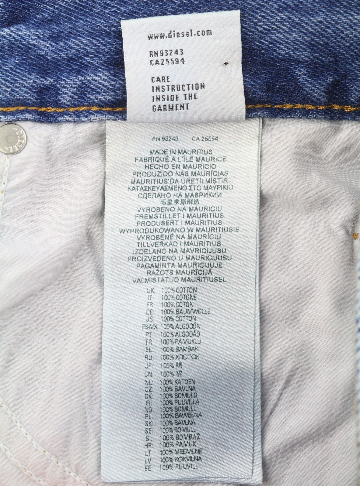 Diesel 2020 D-viker 0gyct Men Jeansblue Washed Regular Fit Straight Leg