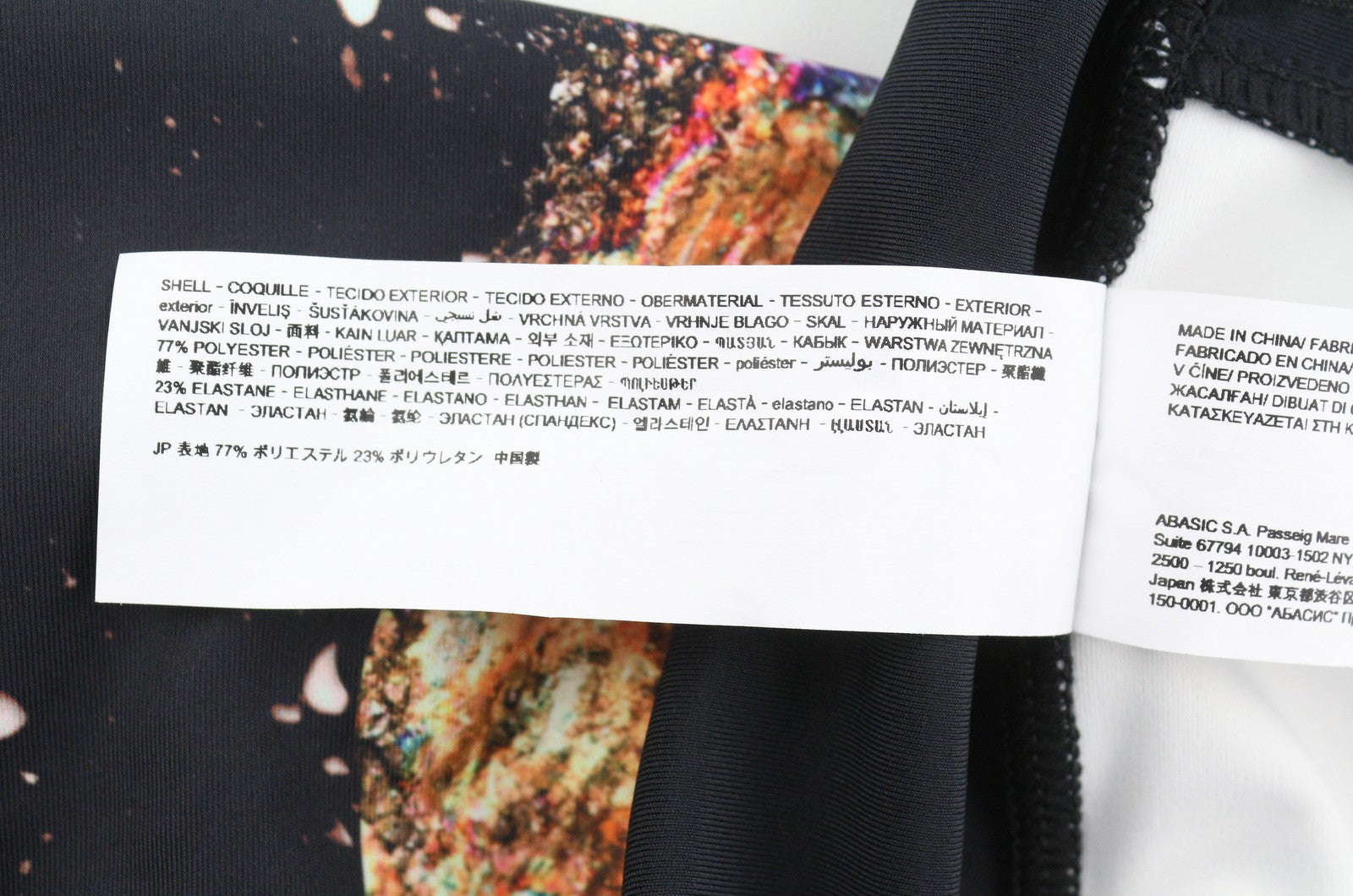 Desigual Flore damesleggingzwarte cropped print met digitale minerale effecten